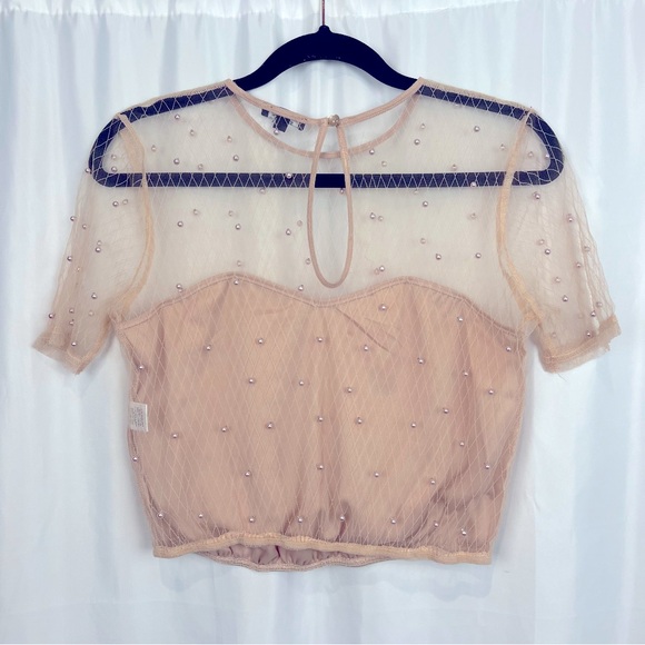 Privy Pearl Sheer Mesh Top - Picture 8 of 13